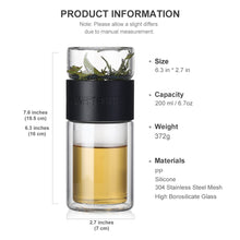 Load image into Gallery viewer, Portable Glass Tea Infuser